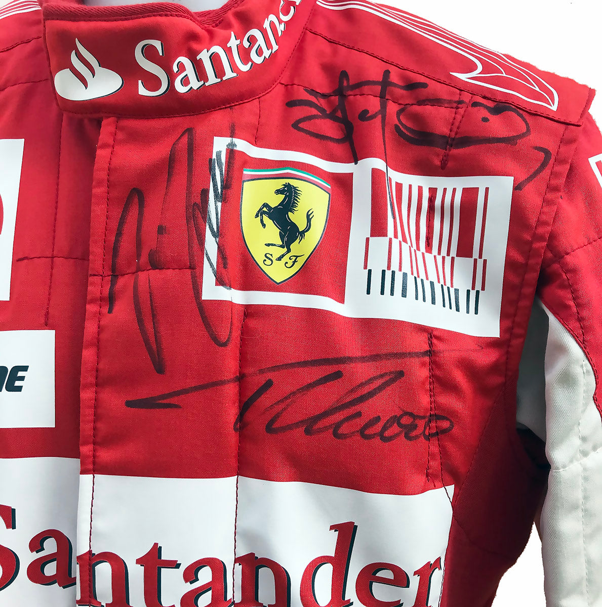 2010 Fernando Alonso/Massa/Domenicali Team Multi Signed Scuderia Ferrari F1 Puma Suit