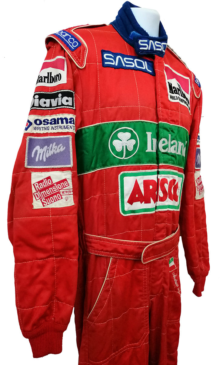 1994 Andrea de Cesaris Sasol Jordan Race Used Suit