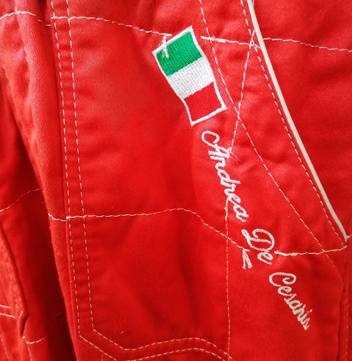 1994 Andrea de Cesaris Sasol Jordan Race Used Suit