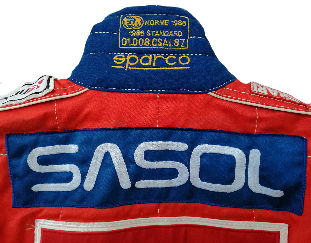 1994 Andrea de Cesaris Sasol Jordan Race Used Suit