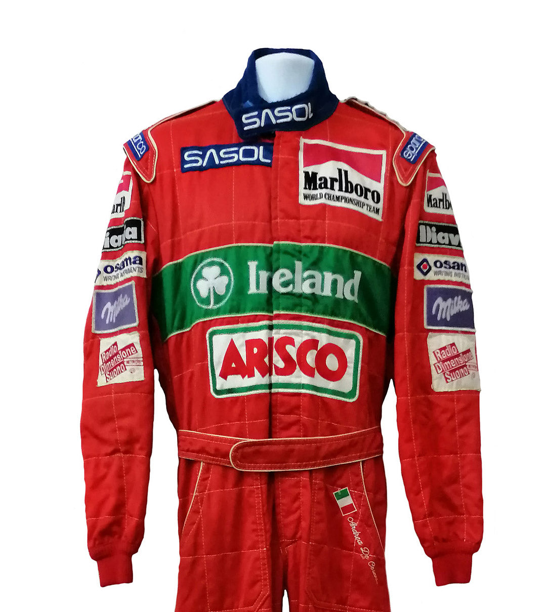 1994 Andrea de Cesaris Sasol Jordan Race Used Suit