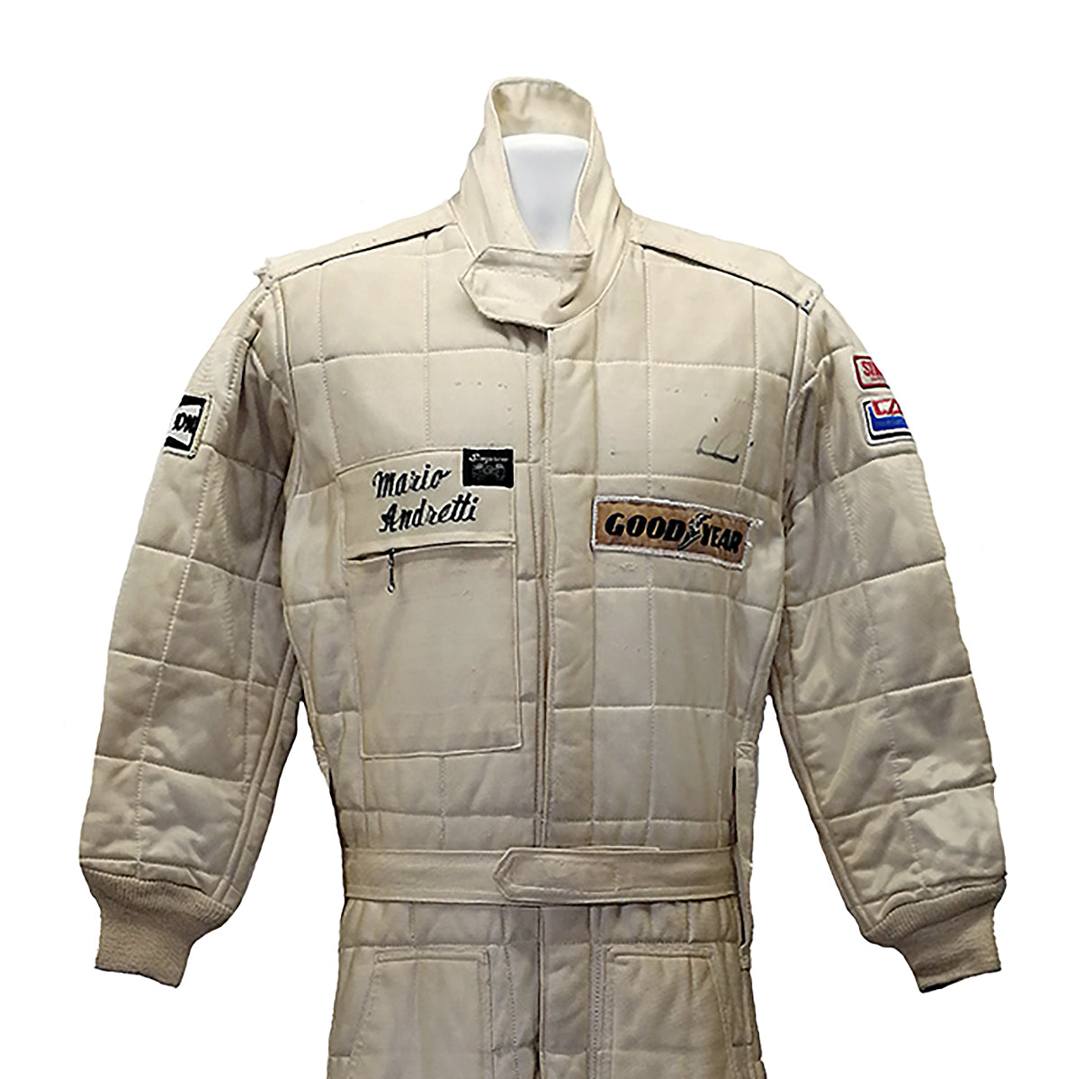 1981 Mario Andretti Signed Race Used Lotus / Patrick Racing Worn Suit