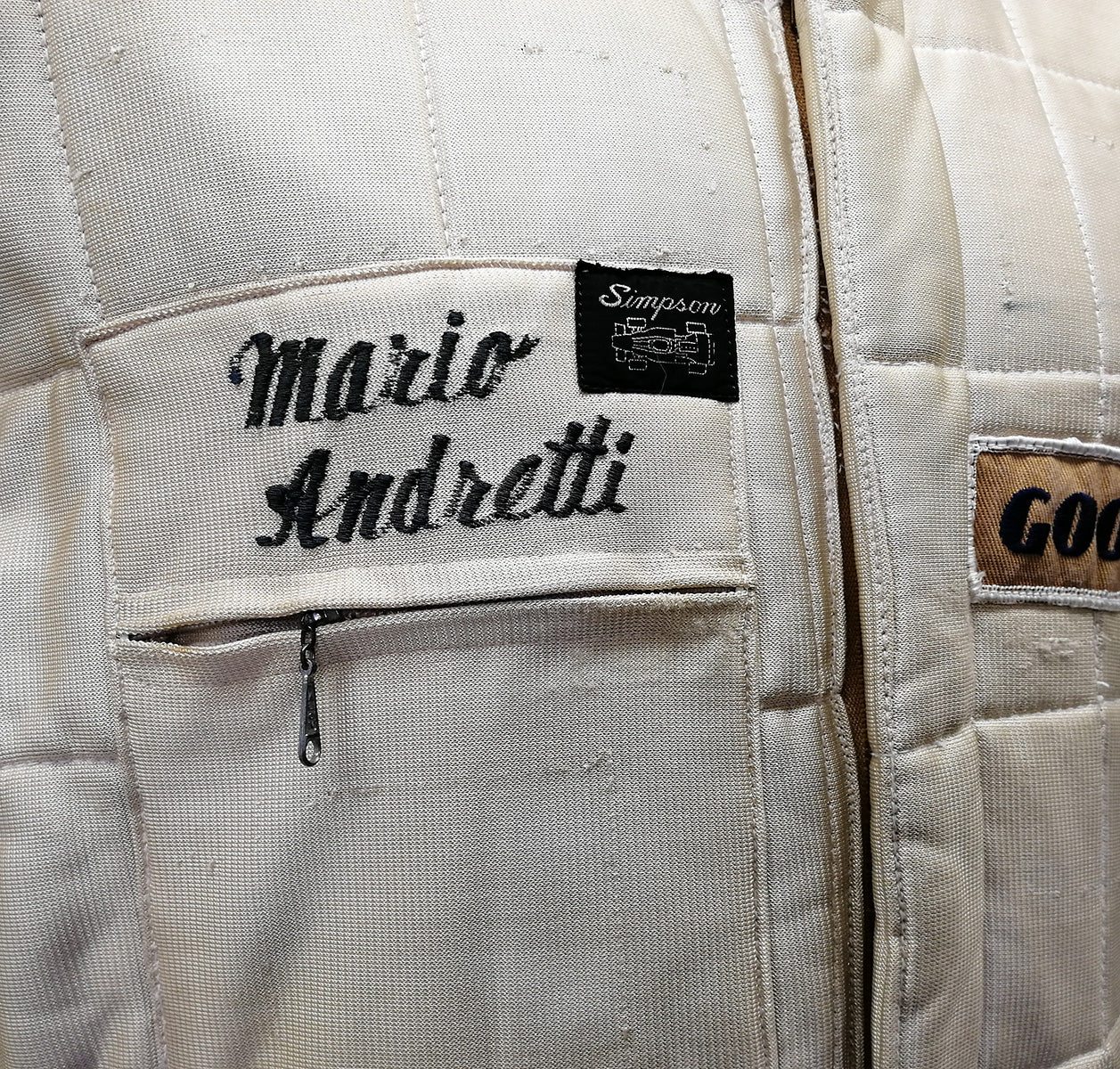 1981 Mario Andretti Signed Race Used Lotus / Patrick Racing Worn Suit