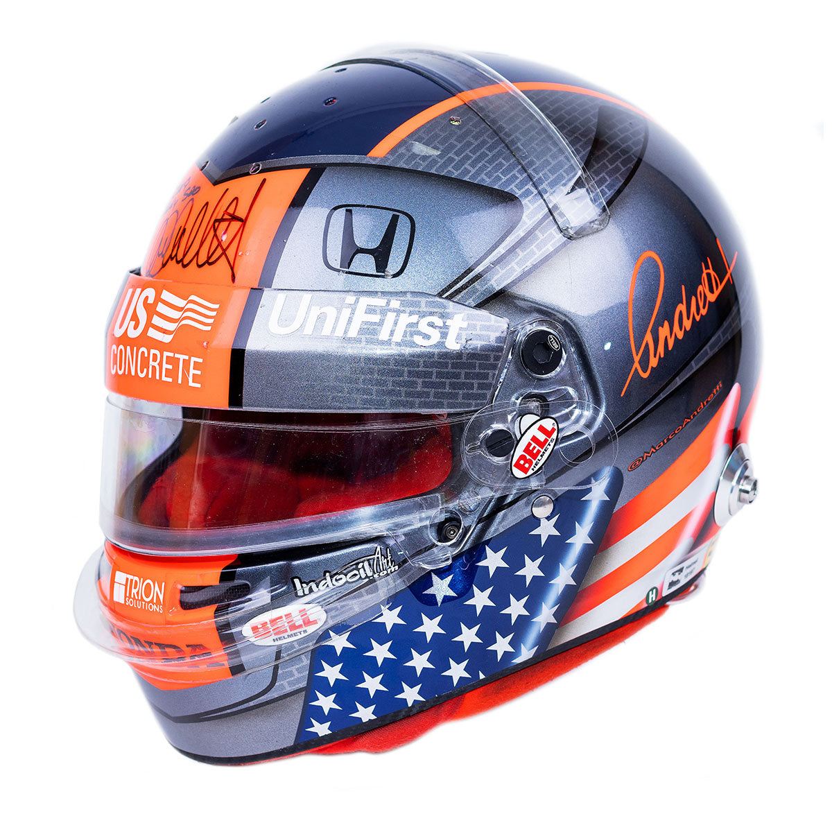 2019 Marco Andretti Signed 103rd Indianapolis 500 Race Worn Helmet