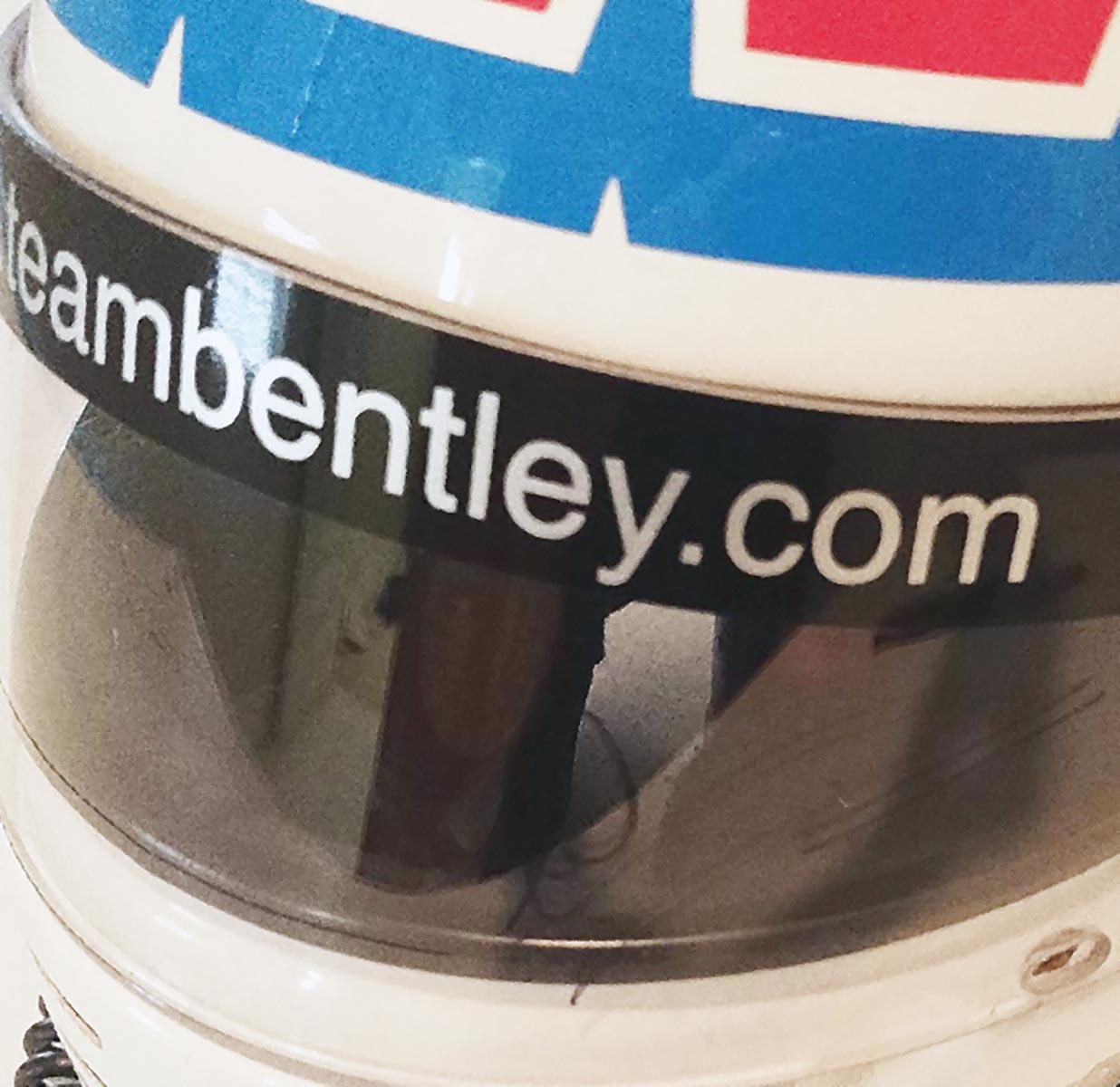 2001 Andy Wallace Signed Race Used Team Bentley Le Mans Helmet