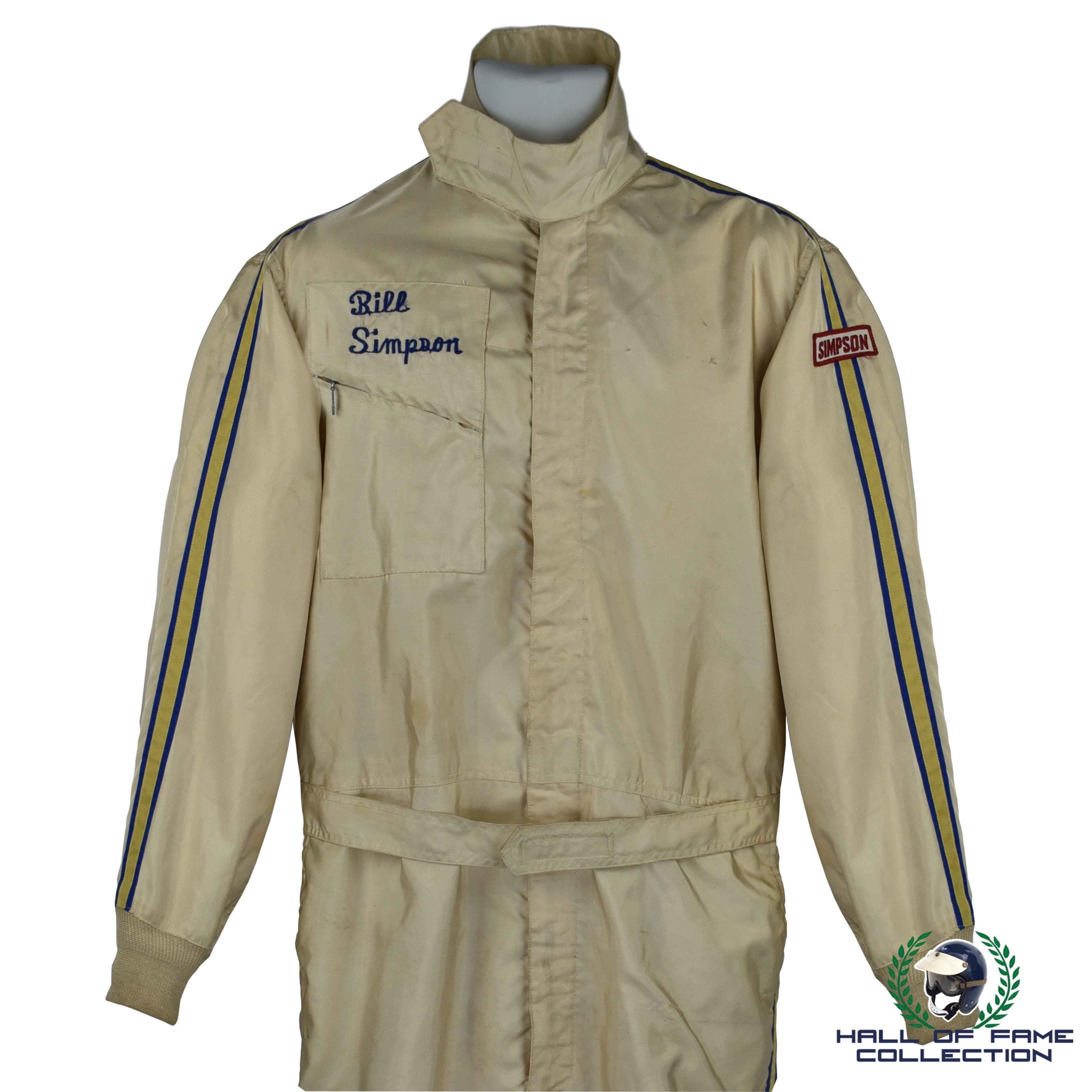 1973 Bill Simpson Original Race Used Simpson Racing Products IndyCar Suit