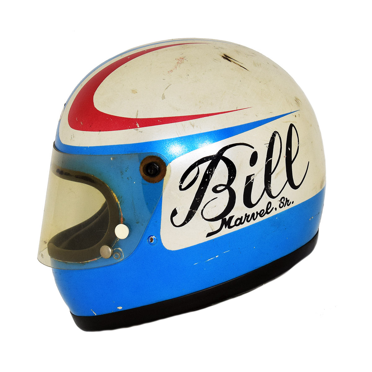 1975 Bill Marvel Senior Stock Car Race Used Helmet