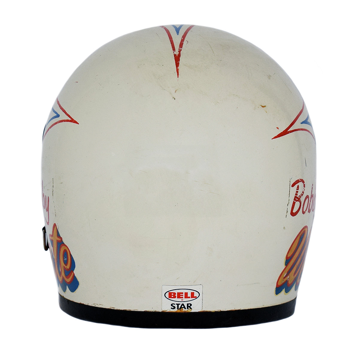 1970's Bobby Wente Signed Race Used Bell Star USAC Midget Helmet