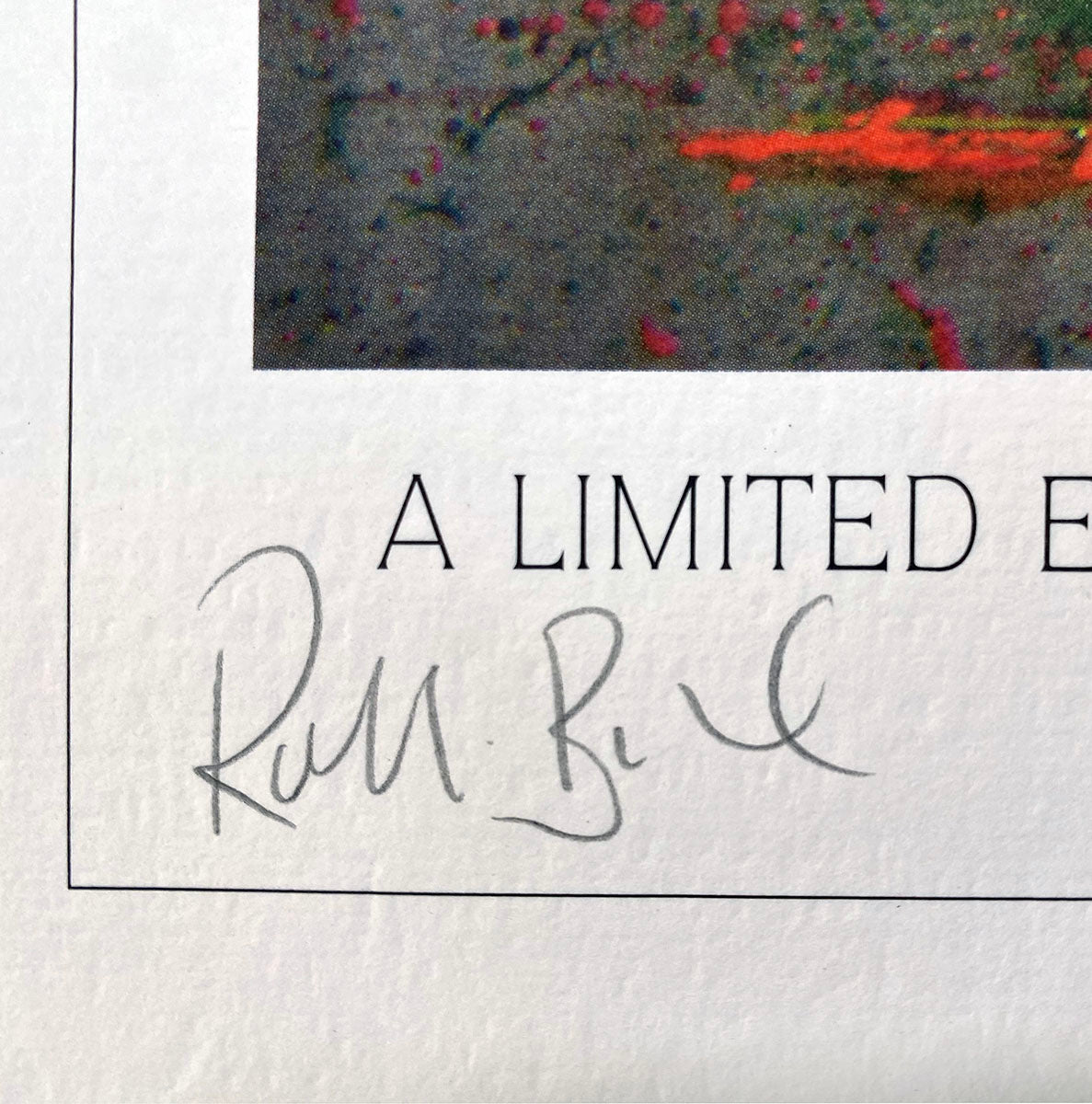 1996 Robbie Buhl Signed 'At Speed' Ron Burton Limited Edition Art Print