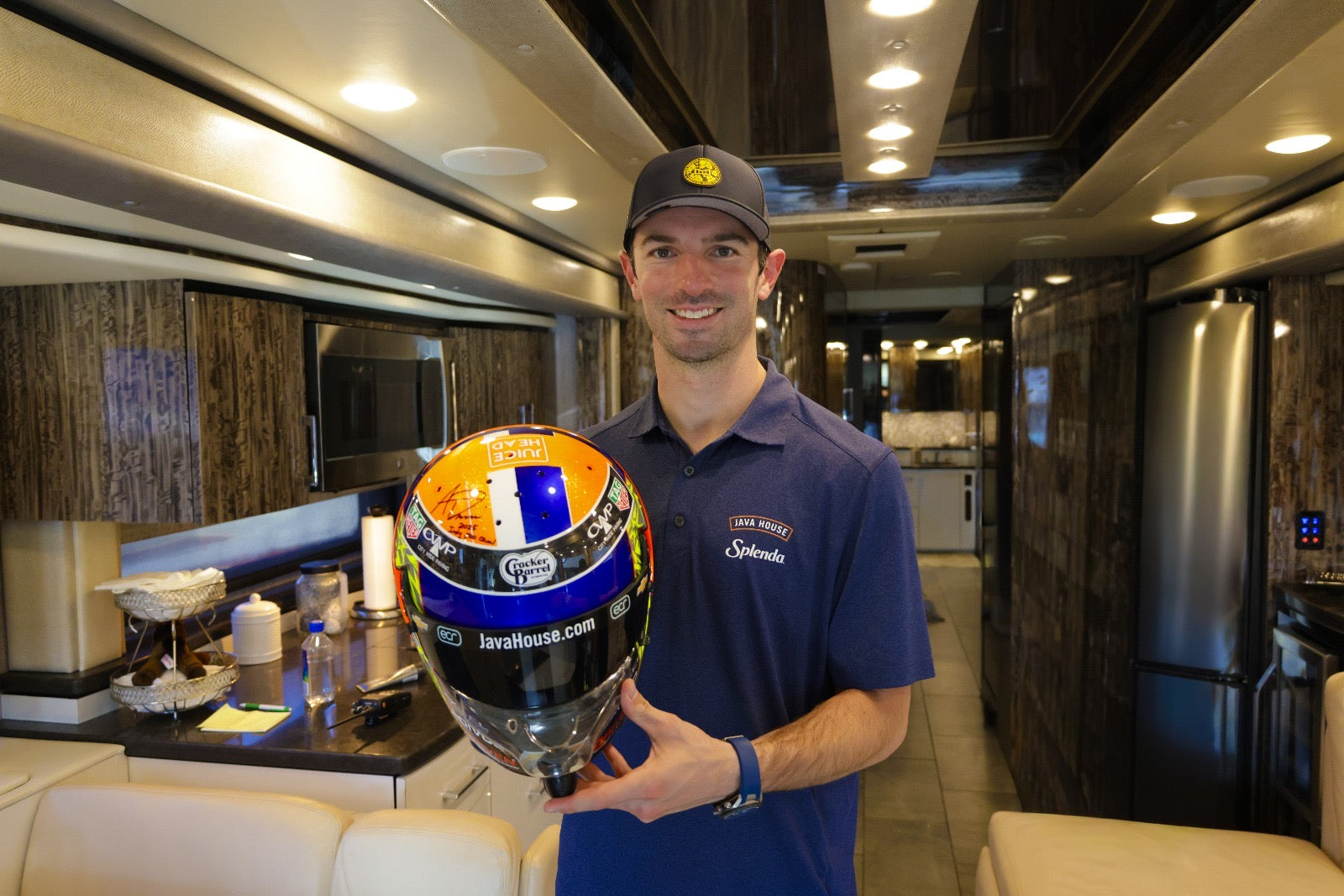 2025 Alex Rossi Signed Indy 500 Qualifying Ed Carpenter Racing Helmet