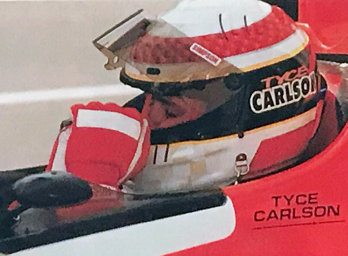 1996 Tyce Carlson Signed Indy 500 Used Helmet