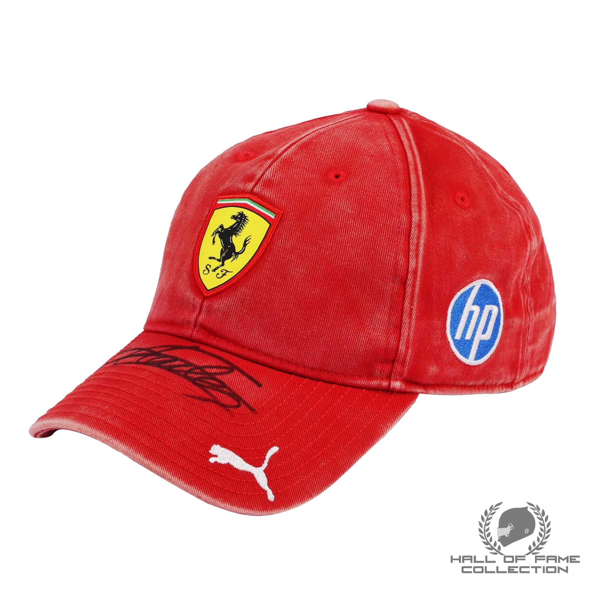 2024 Charles Leclerc Signed Scuderia Ferrari 'Desert Sun' Vegas F1 Pro Athlete Hat