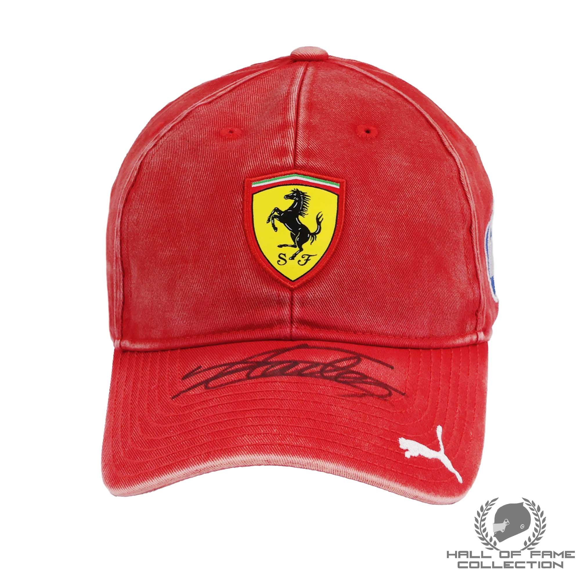 2024 Charles Leclerc Signed Scuderia Ferrari 'Desert Sun' Vegas F1 Pro Athlete Hat