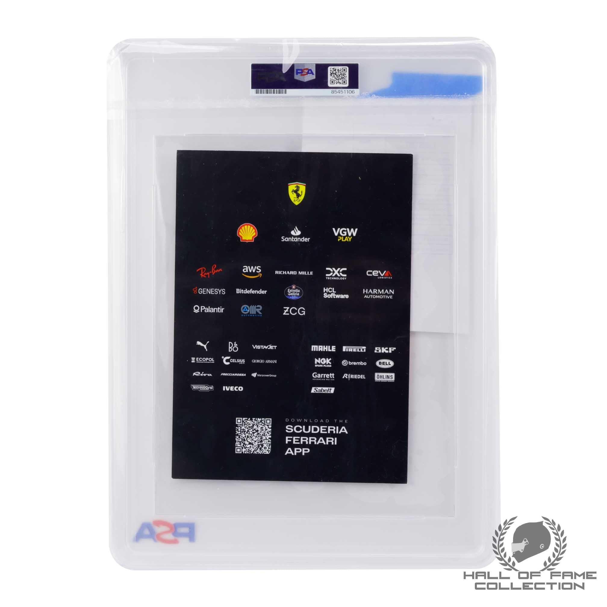 Charles Leclerc Signed Scuderia Ferrari PSA Authenticated F1 Driver Card