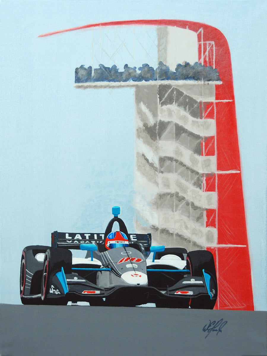 ‘Colton@COTA' Original William Homeier IndyCar Artwork