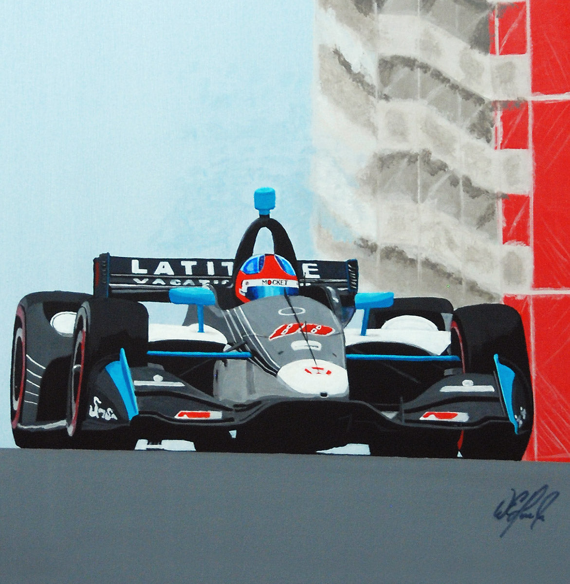 ‘Colton@COTA' Original William Homeier IndyCar Artwork