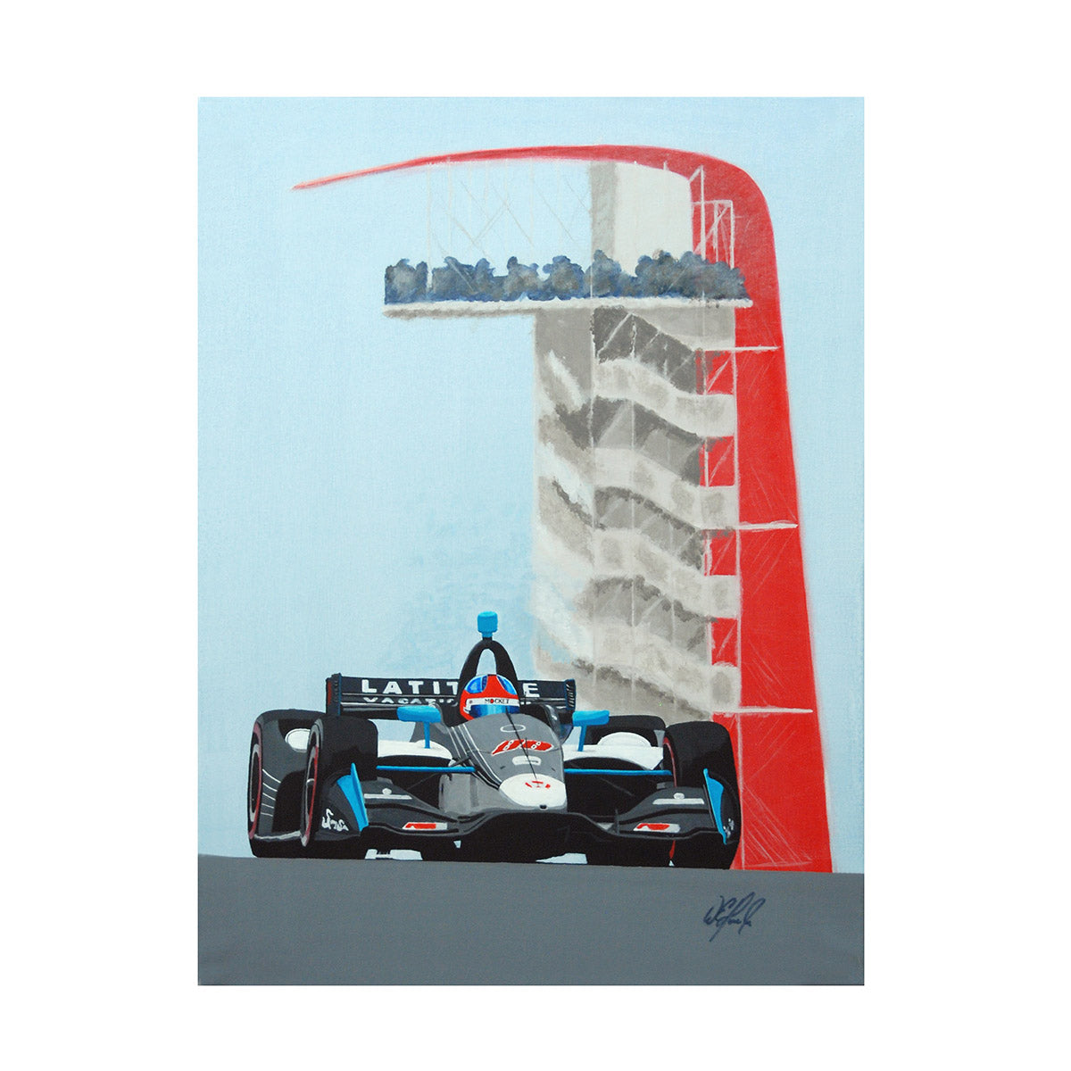 ‘Colton@COTA' Original William Homeier IndyCar Artwork