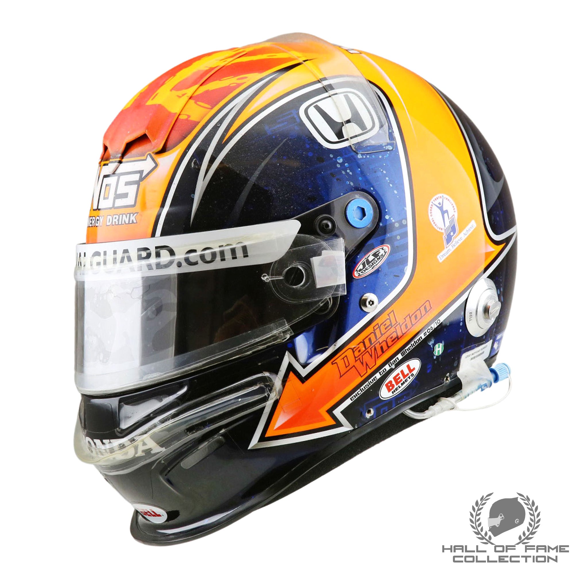 2010 Dan Wheldon Double Podium Race Used Panther Racing IndyCar Helmet