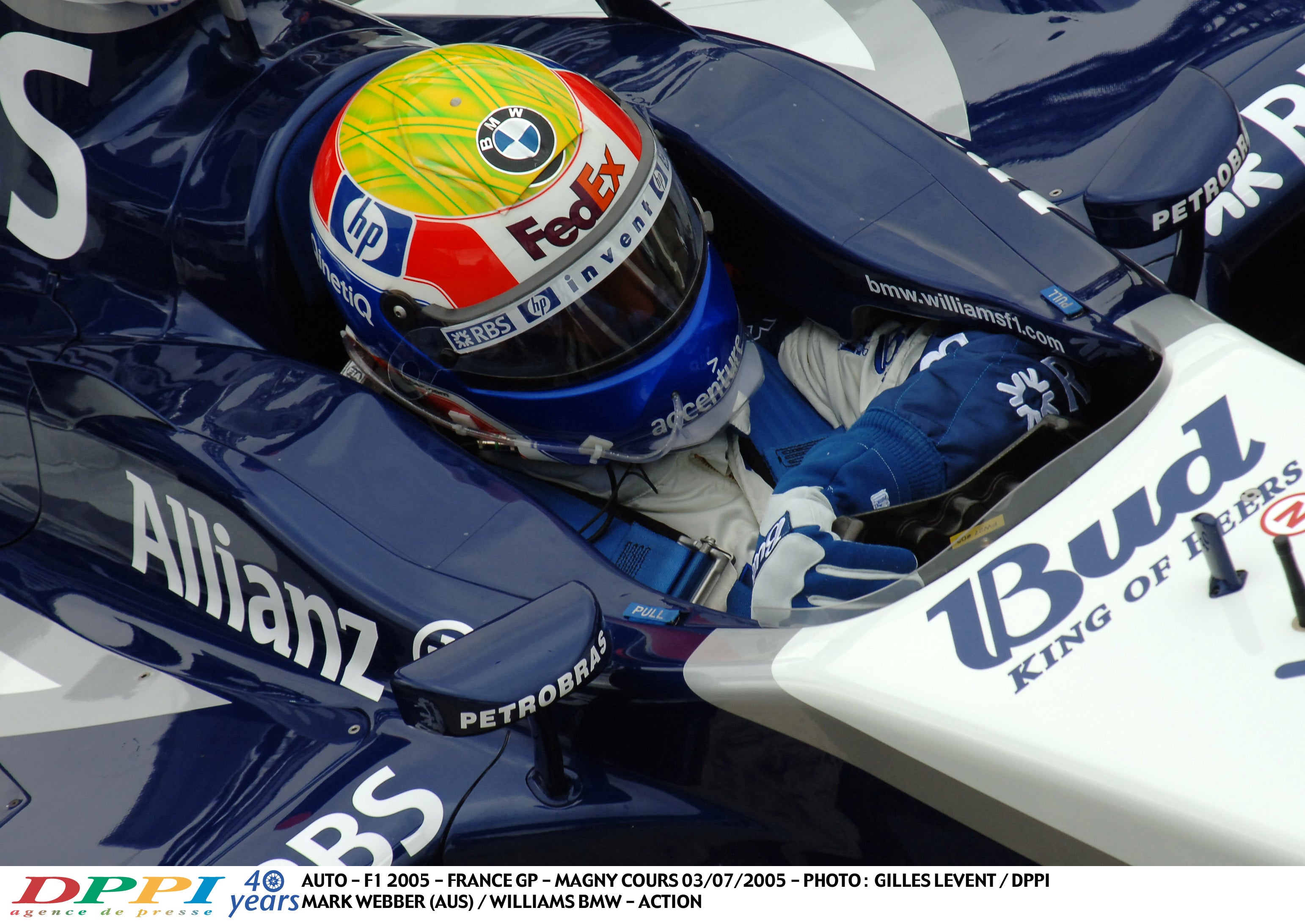 2005 Mark Webber Used BMW Williams F1 Gloves