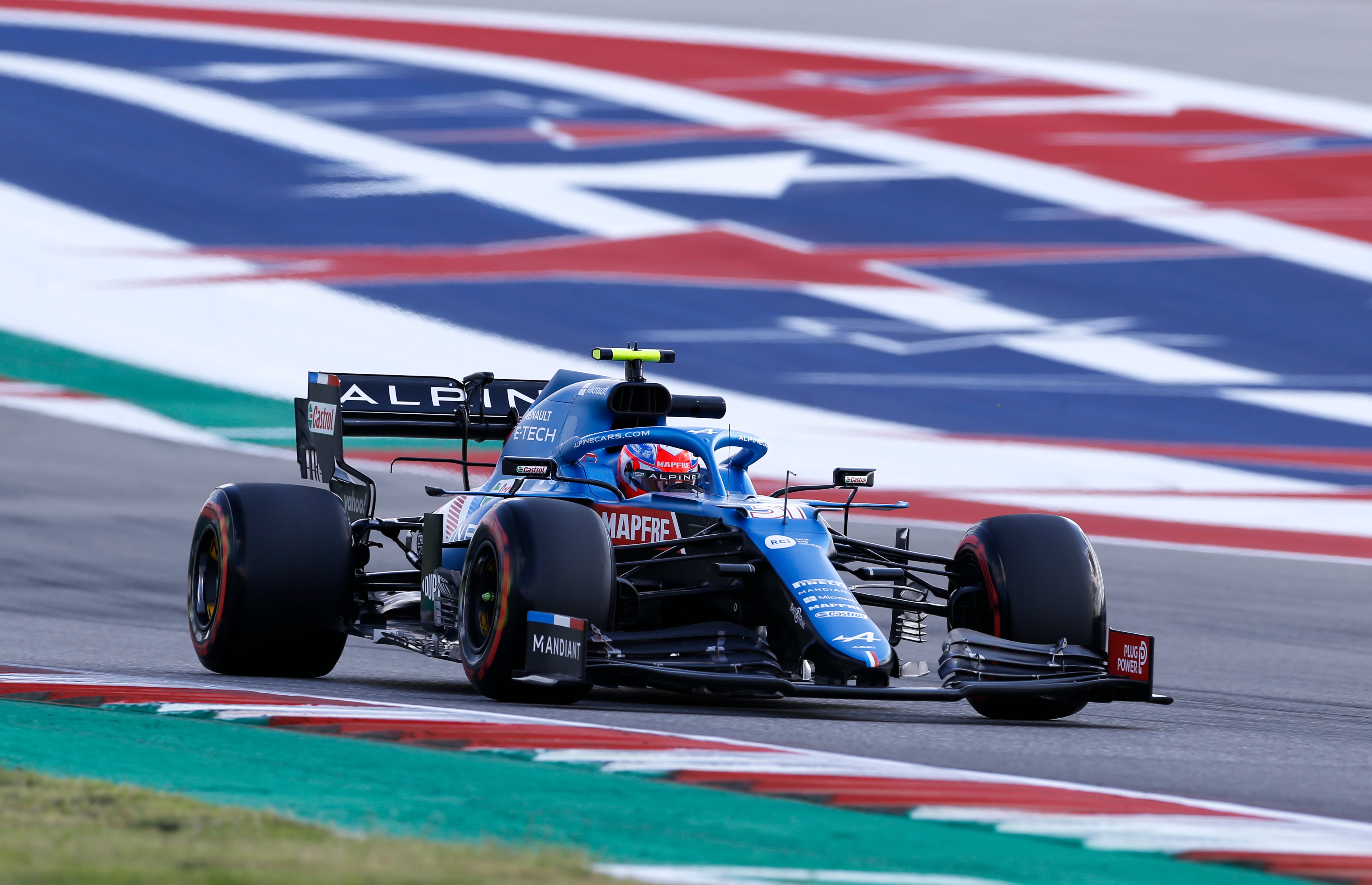 2021 Esteban Ocon Used Alpine F1 Gloves