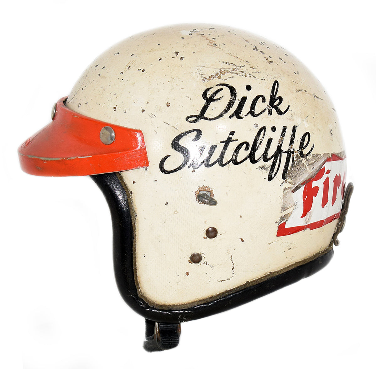 dicks motorcycle helmet 1960's Dick Sutcliffe Race Used Sprint Car Helmet