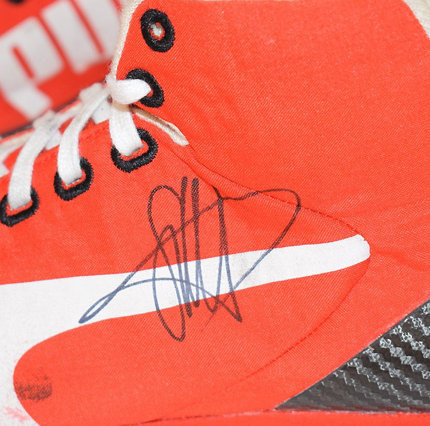 2017 Sebastian Vettel Signed Race Worn Scuderia Ferrari F1 Boots