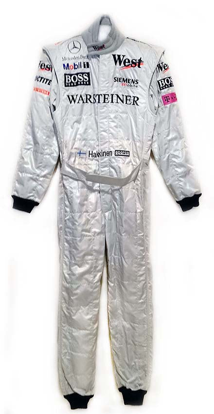 2001 Mika Hakkinen Race Used USGP McLaren F1 Suit