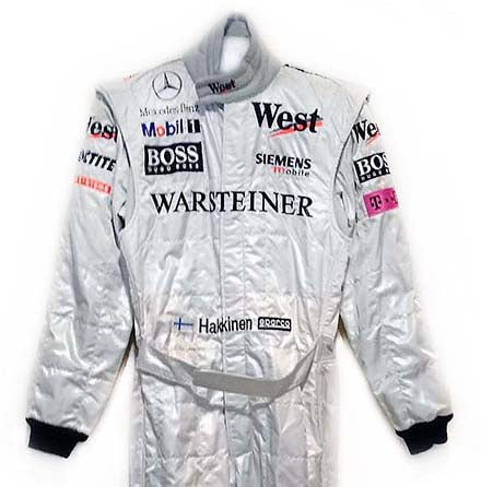 2001 Mika Hakkinen Race Used USGP McLaren F1 Suit