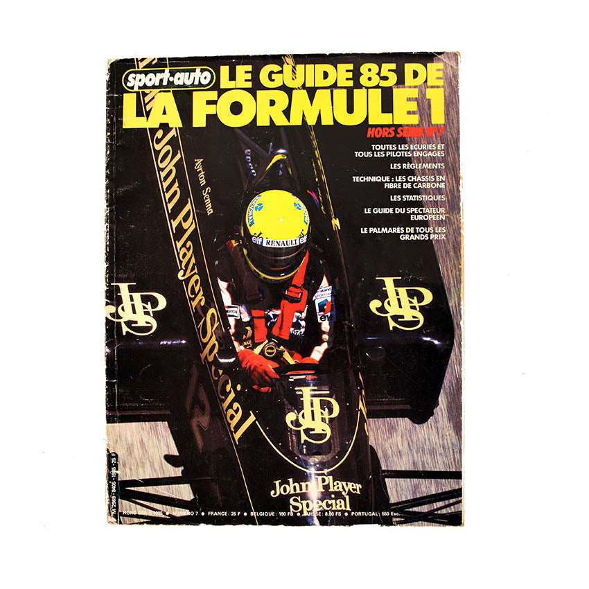 French Sport-Auto magazine Signed by Ayrton Senna, Elio de Angelis and Michele Alboreto