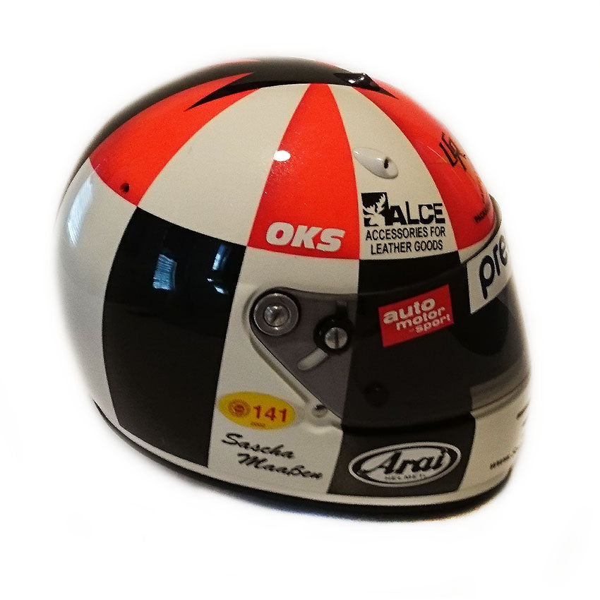 2002 Sascha Maassen Signed Race Used ALMS Championship Helmet