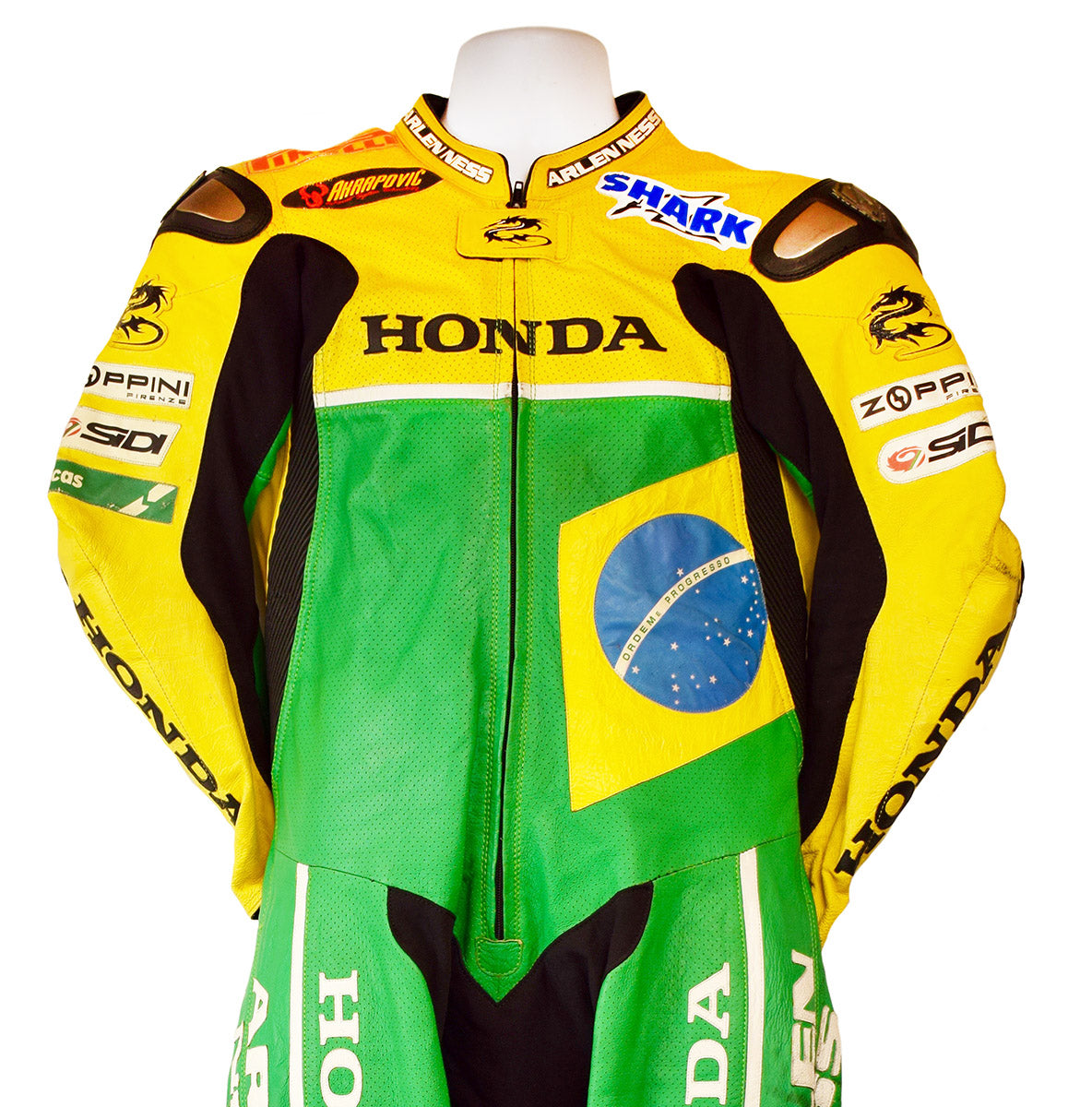 2006 Alex Barros Race Used Honda World Superbike Leathers