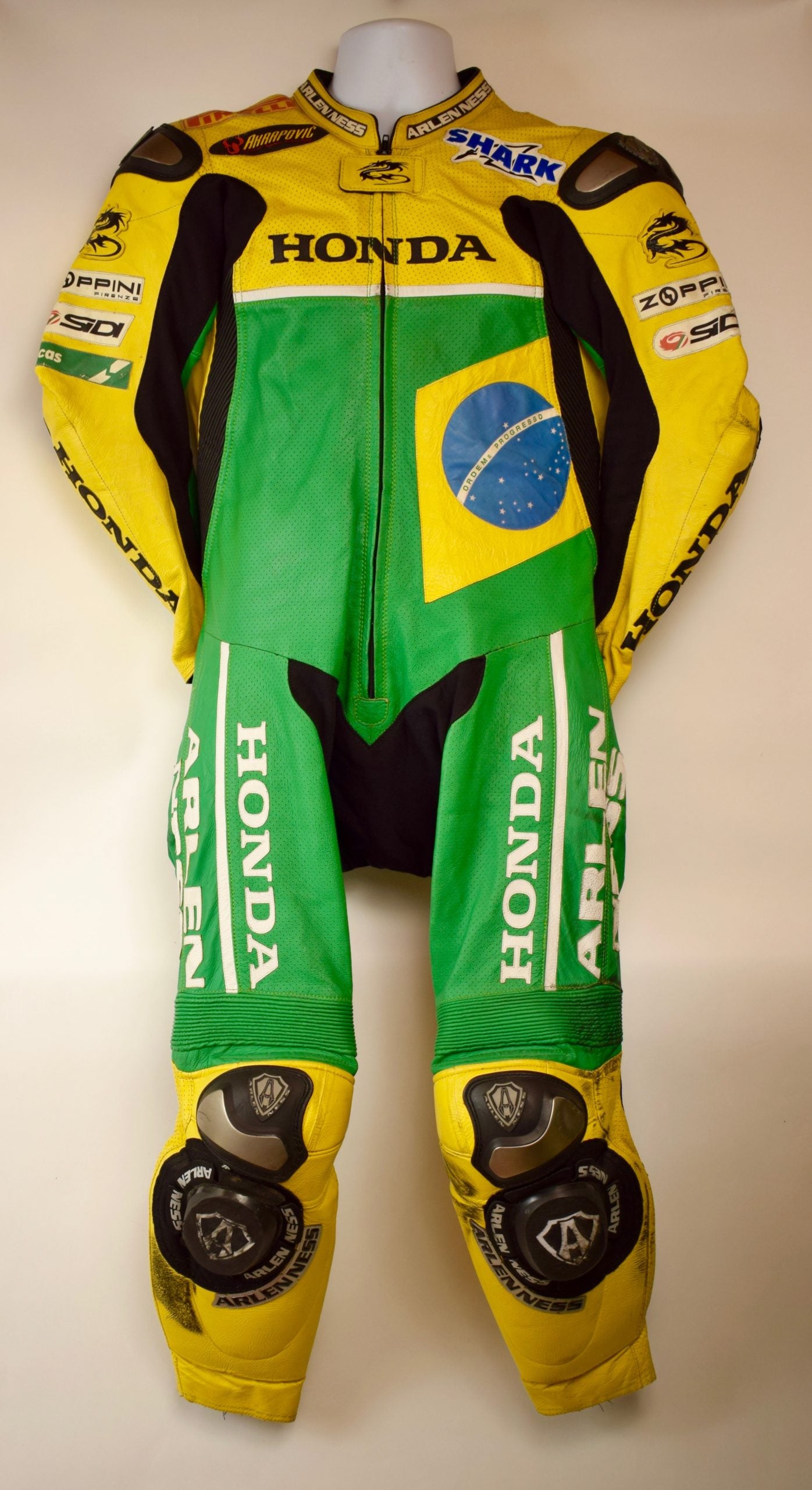 2006 Alex Barros Race Used Honda World Superbike Leathers