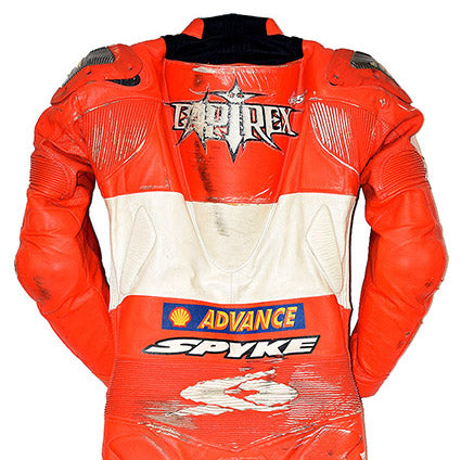 2004 Loris Capirossi Signed Race Used Ducati Corse MotoGP Leathers