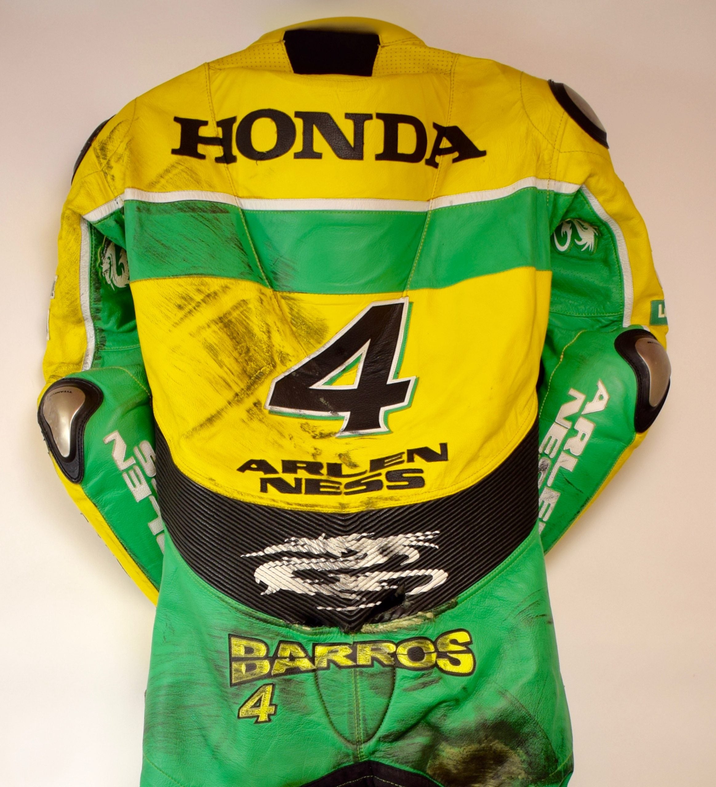 2006 Alex Barros Race Used Honda World Superbike Leathers