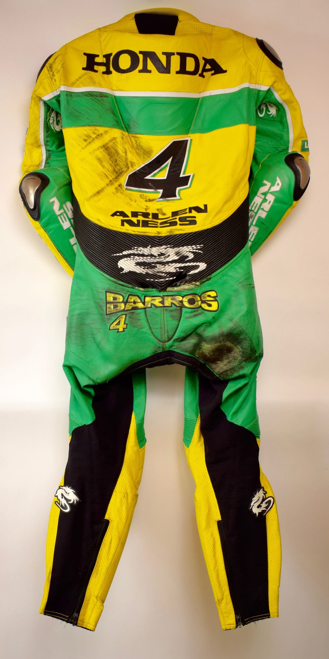 2006 Alex Barros Race Used Honda World Superbike Leathers