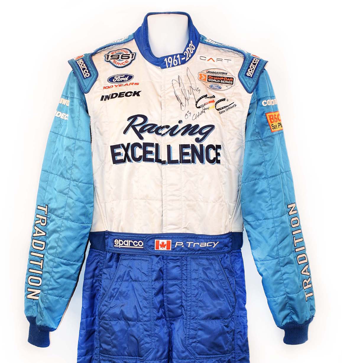 2003 Paul Tracy Forsythe Race Used IndyCar Suit