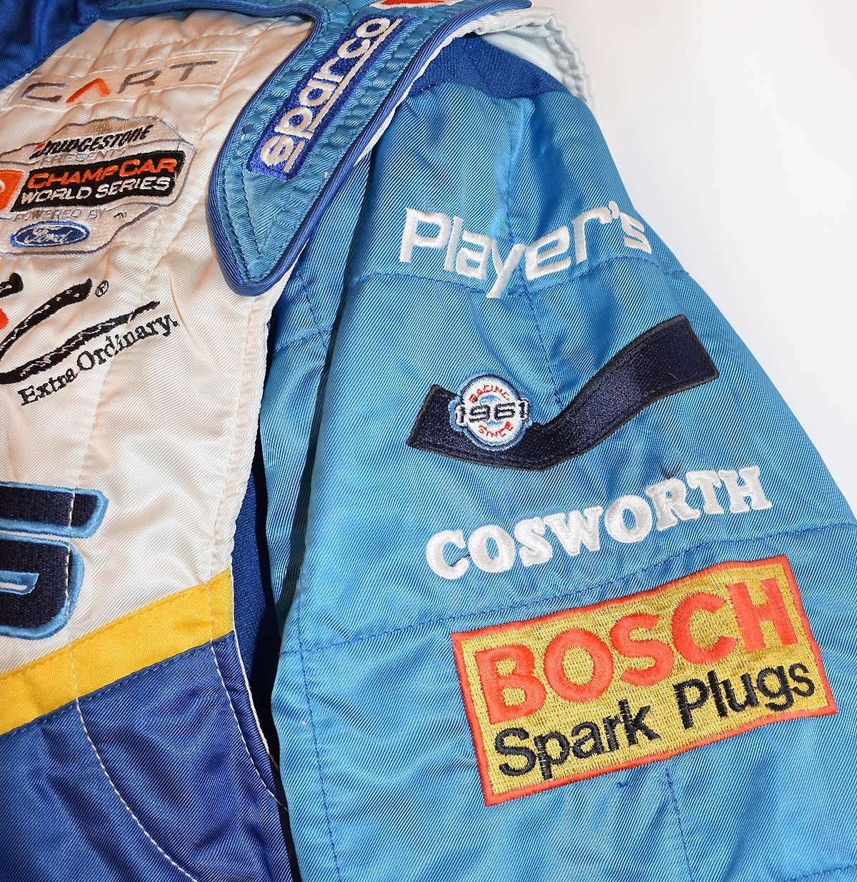 2003 Paul Tracy Signed Race Used Team Players Championship Winning Suit