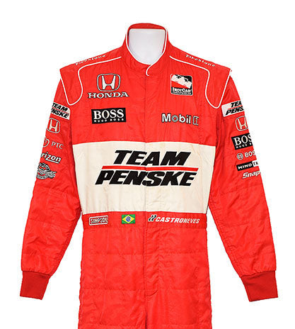 2009 Helio Castroneves Signed Team Penske Race Worn Suit