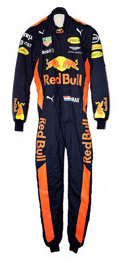 2017 Max Verstappen Race Worn Red Bull F1 Suit