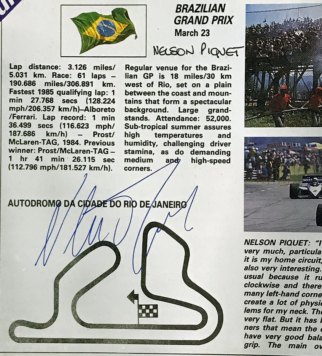 1986 Daily Mail Senna Prost Hunt Stewart Rosberg Piquet Signed  F1 Season Review Magazine