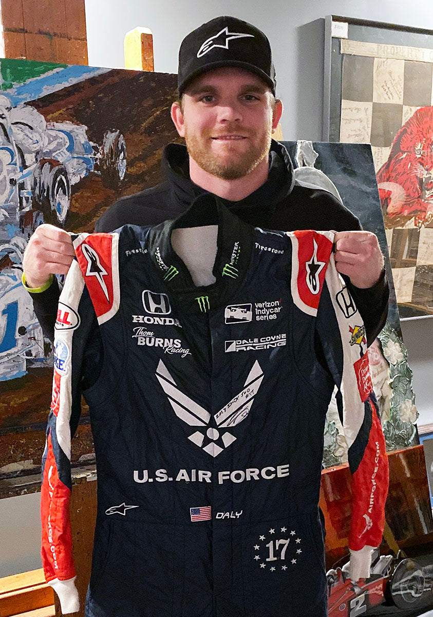 2018 Conor Daly Signed Race Used Coyne/Burns US Air Force Indy 500 Suit