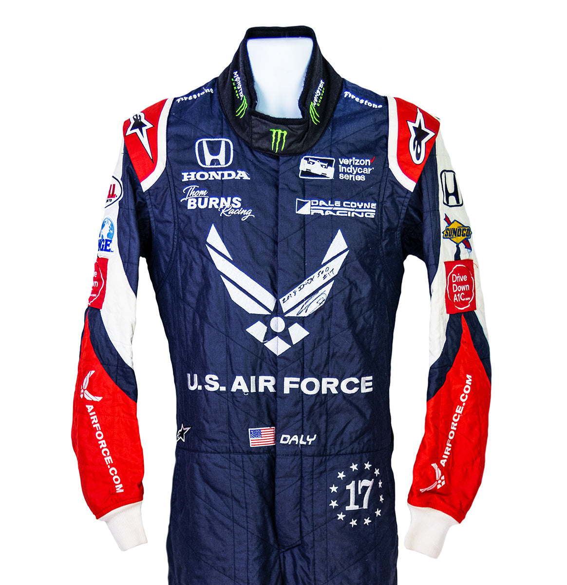 2018 Conor Daly Signed Race Used Coyne/Burns US Air Force Indy 500 Suit