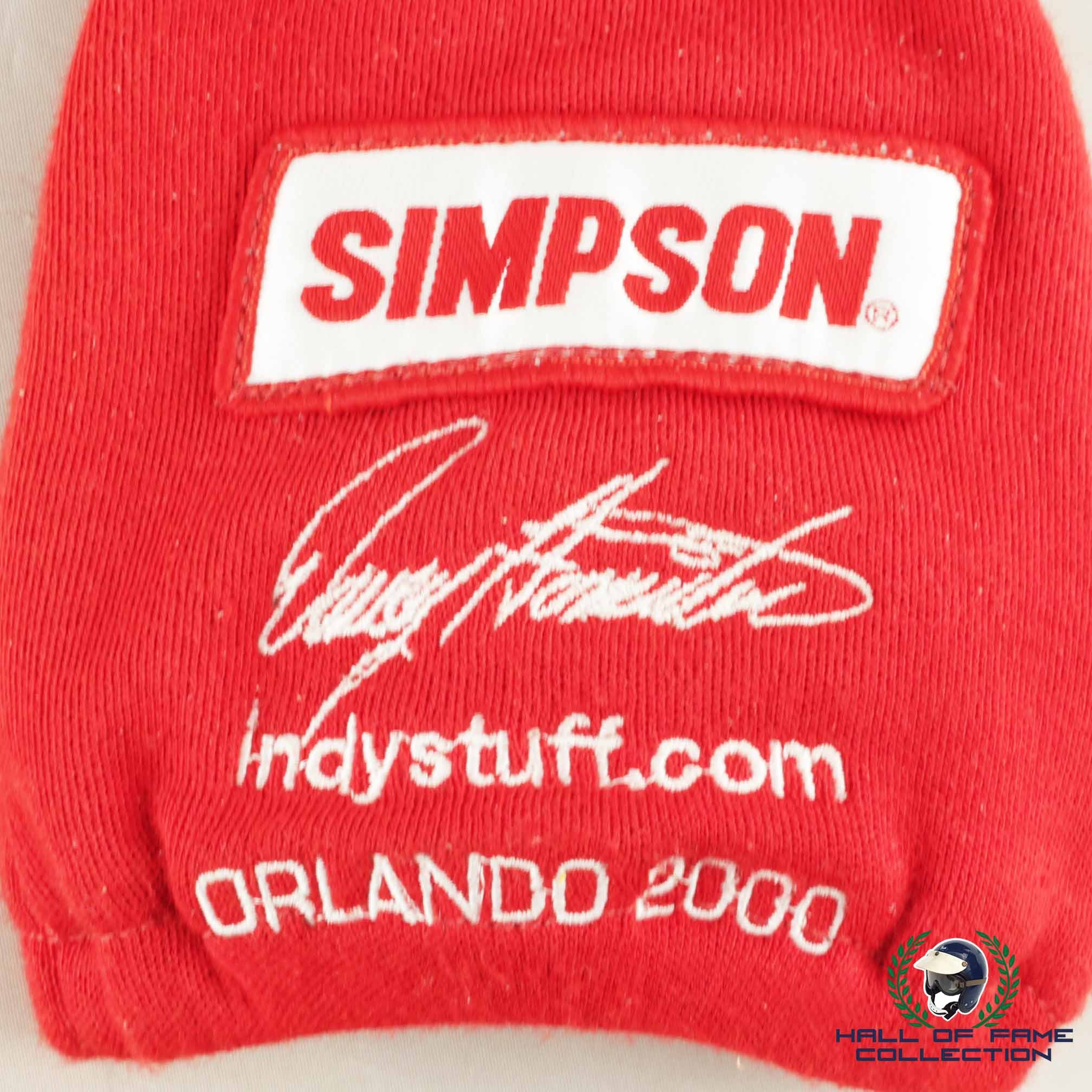 2000 Davey Hamilton Signed Race Used Walt Disney World IndyCar Gloves