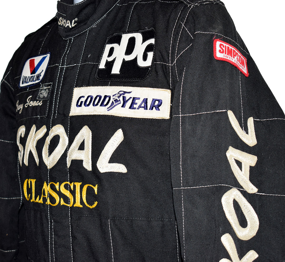 1987 Davy Jones Signed Race Worn A.J. Foyt Racing Used Suit