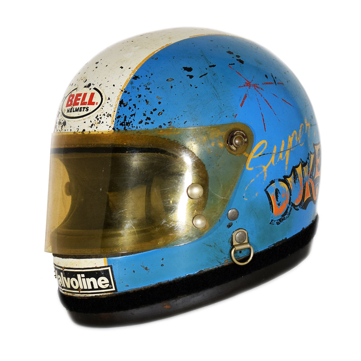 1970's Duke Cook Race Used USAC Silver Crown Bell Star Helmet