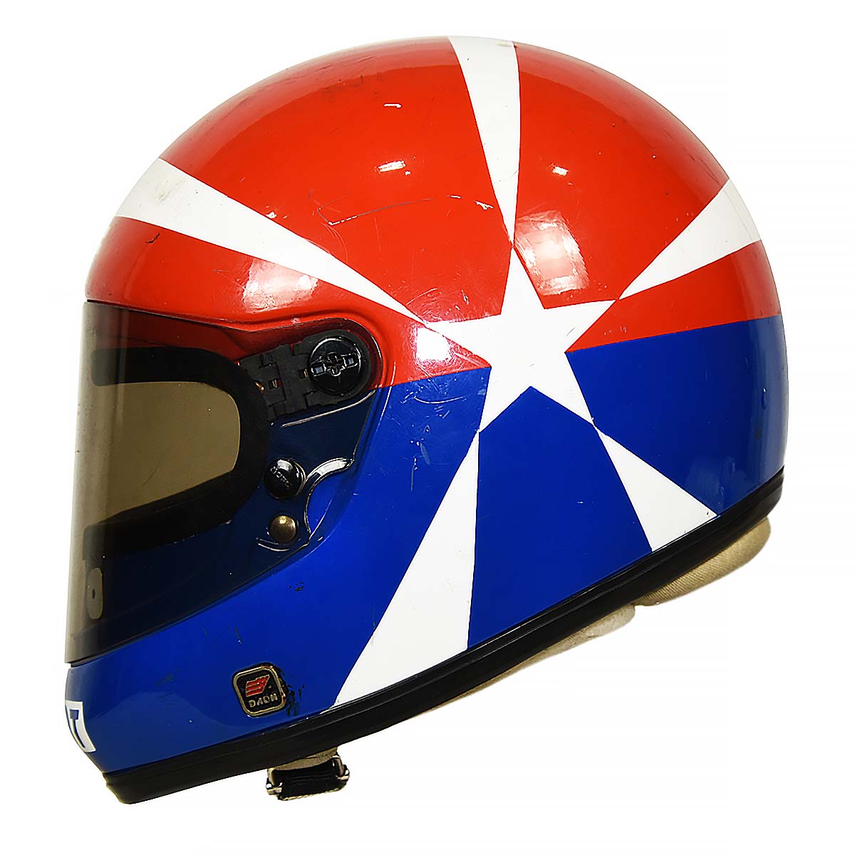 1982 Eddie Cheever Rare Race Used Nava Equipe Talbot Gitanes F1 Helmet