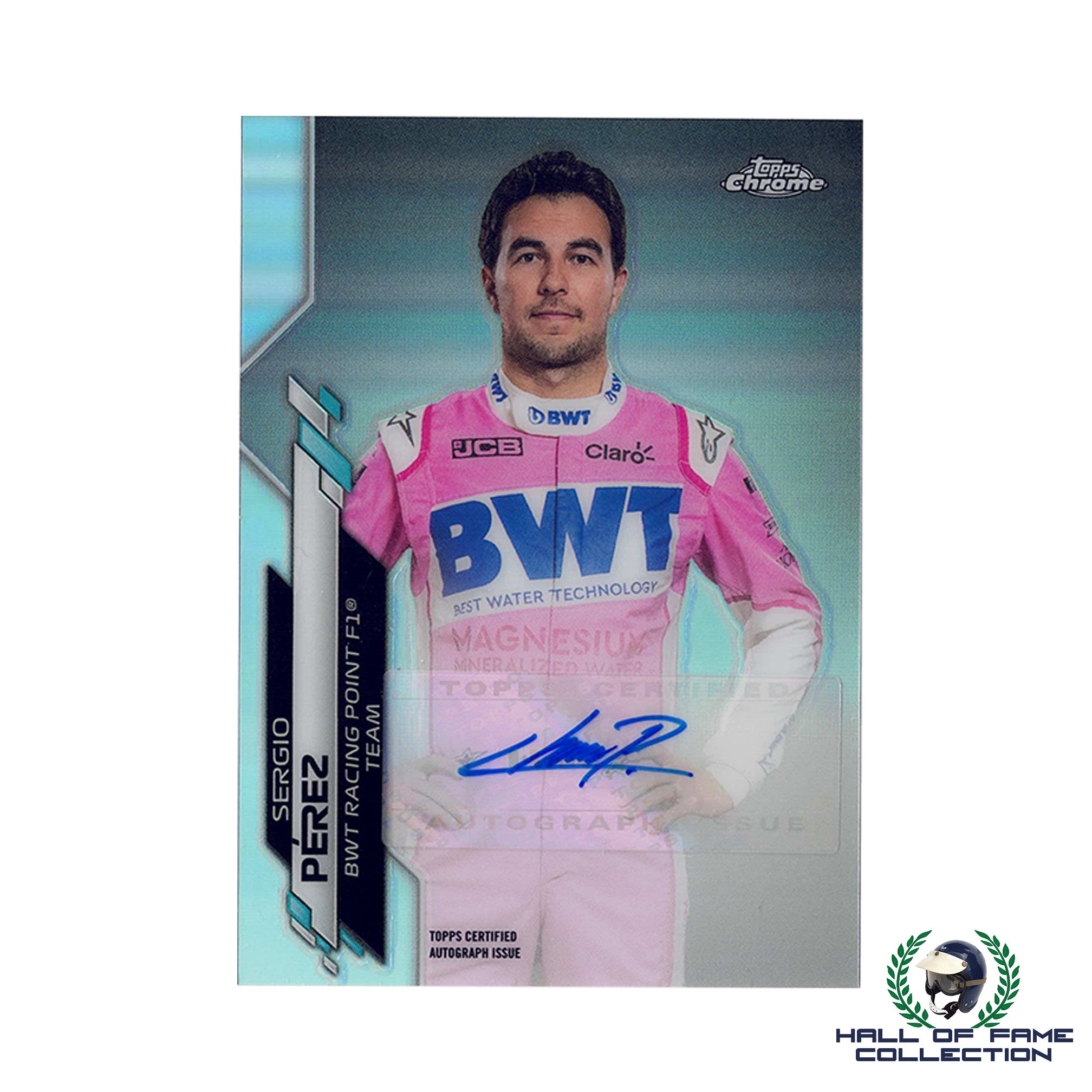 2020 Topps Chrome Formula 1 #F1A-SP 17/99 Sergio Perez Authentic Autograph