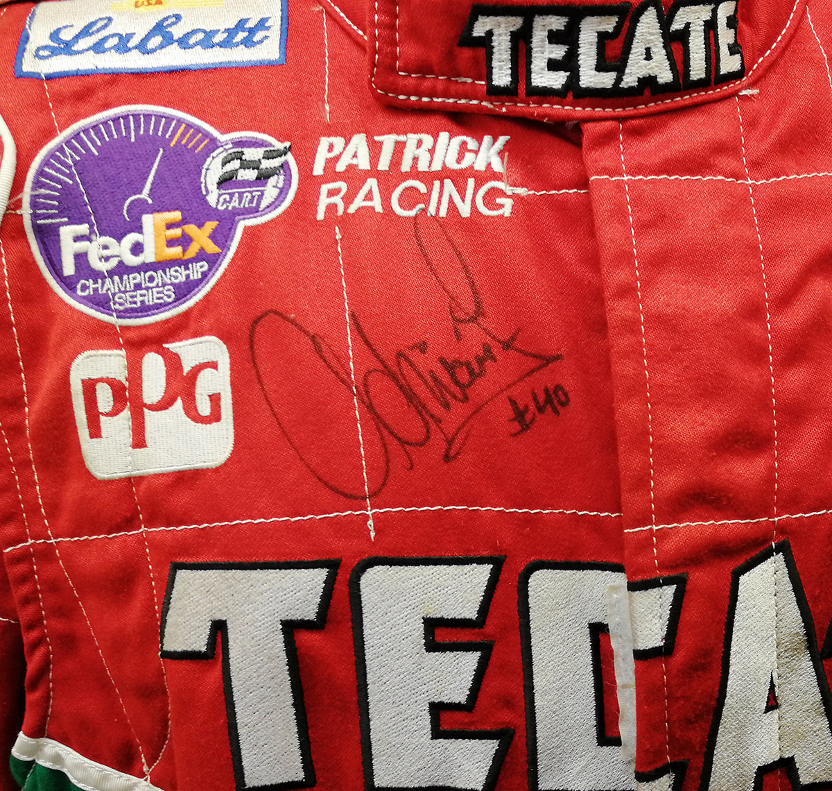 1998 Adrián Fernández Signed Patrick Racing Race Worn Suit