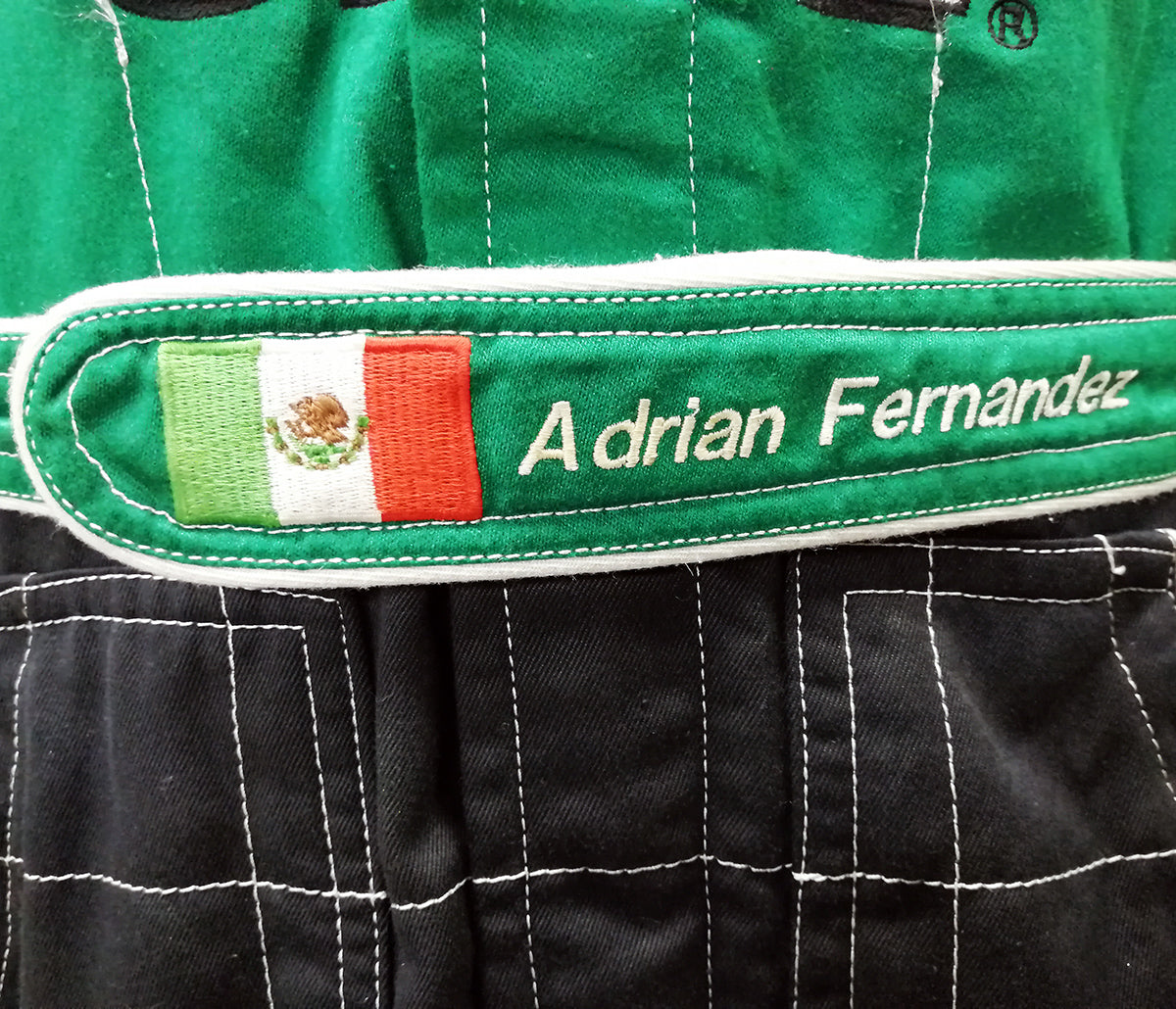 1998 Adrián Fernández Signed Patrick Racing Race Worn Suit