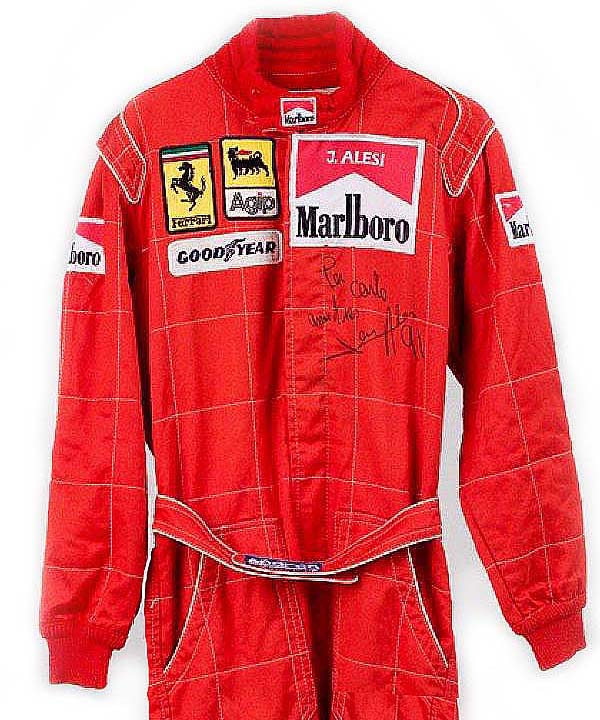 1991 Jean Alesi Race Worn Ferrari F1 Suit